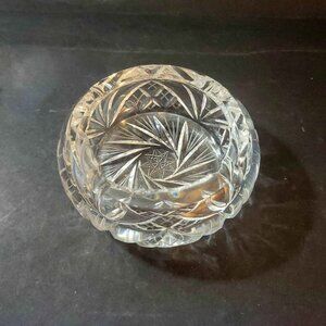 Vintage American Brilliant Period ABP/Heavy Cut Crystal Glass Ashtray